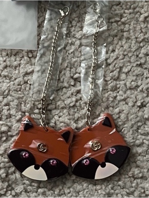 Gucci Raccoon Accessories/Pouch With Gold Accent